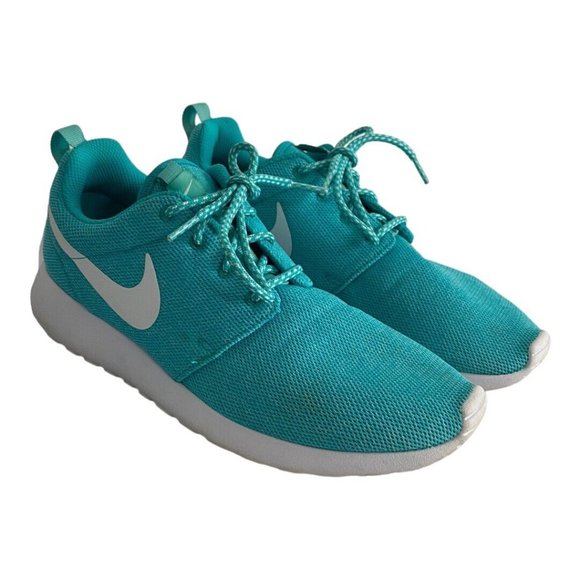 Nike Roshe One Womens 9 Shoes Blue Turquoise Running Athletic Sneakers Norm Core - Picture 1 of 9